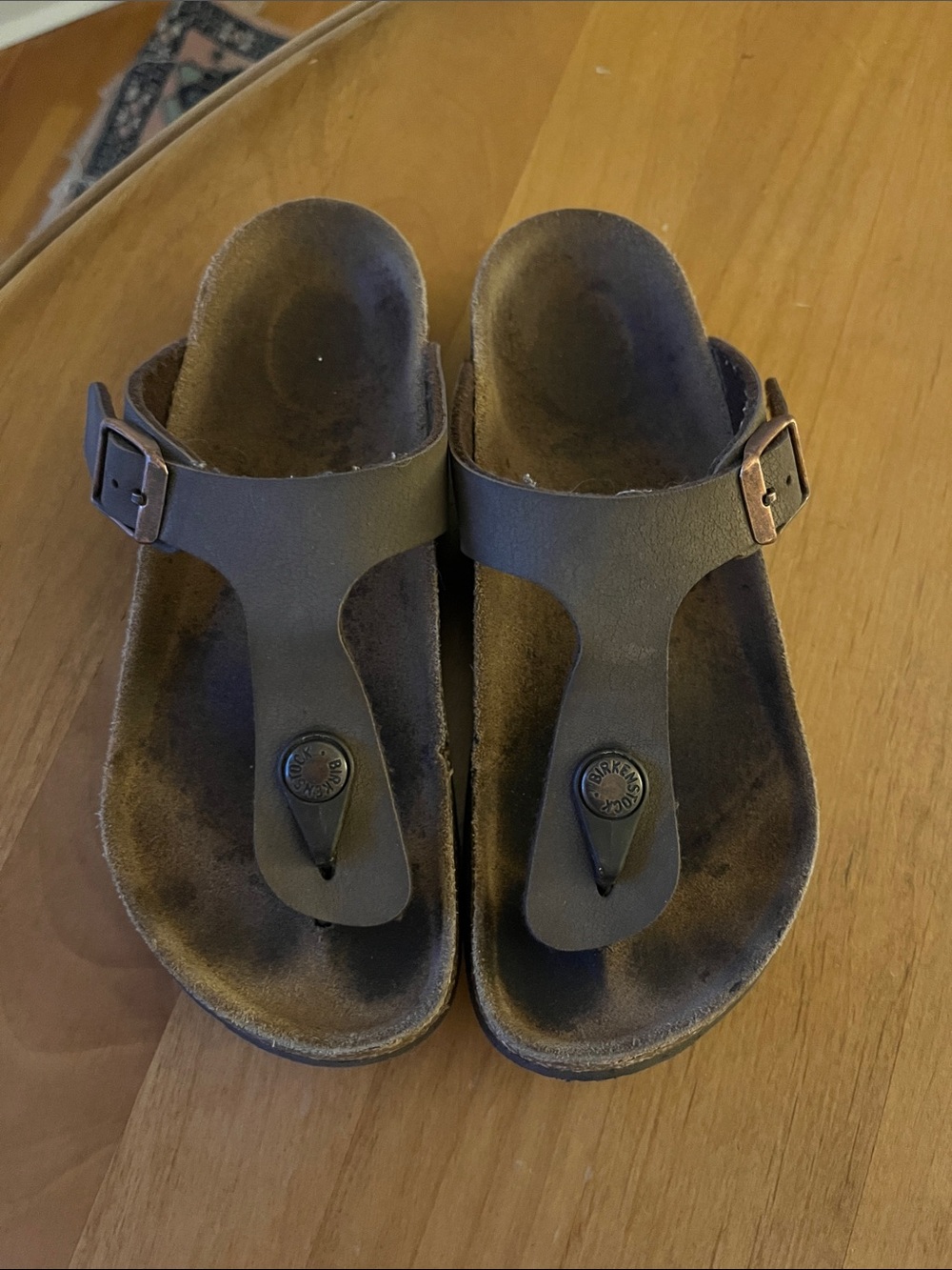 Birkenstock Brown Gizeh Leather Thong Sandals 31EU